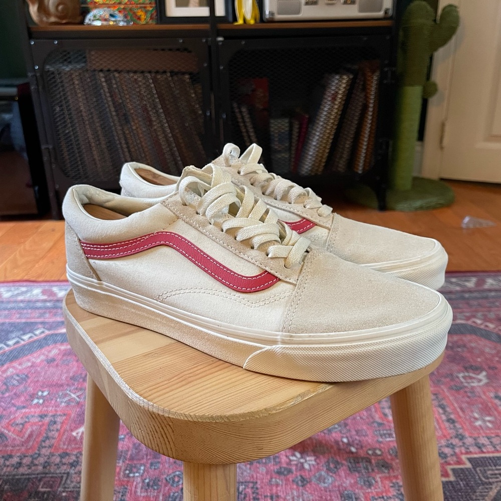 Vans Old Skool - Cream Red Mens 9